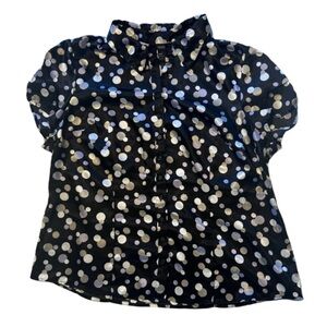 Lane Bryant Black and White Polka Dot Top